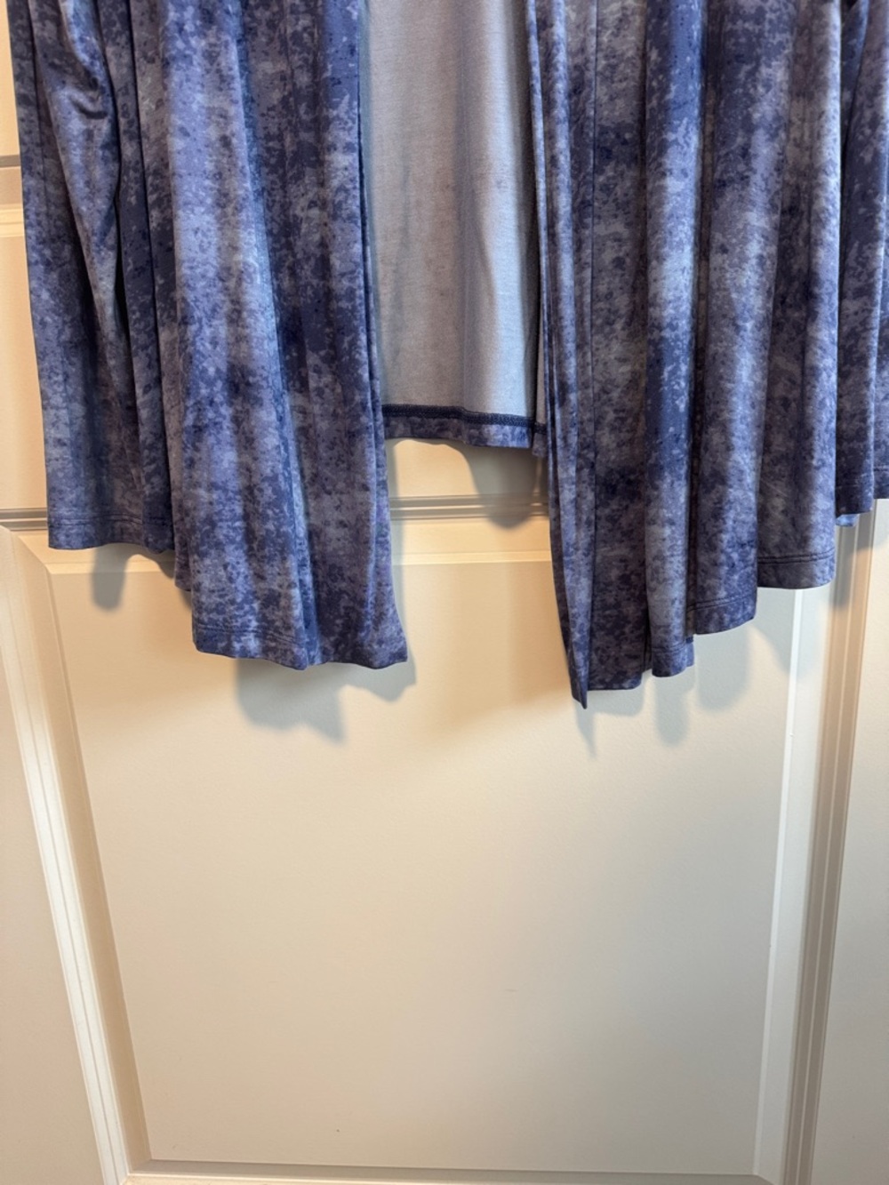 LOGO Soft Blue marbled effect Open Cardigan. NWOT. Size L - Picture 4 of 6